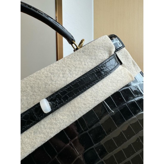 KL28 High Light Nile Crocodile Skin Kelly 28cm