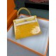KL25 Amber Yellow Highlighting Nile Crocodile Skin Kelly 25cm