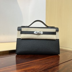 KL22 Velvet Green Kelly 1st Generation French Haas Leather Factory Epsom Original Palm Print Leather