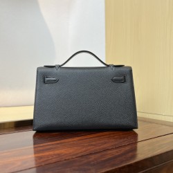KL22 Velvet Green Kelly 1st Generation French Haas Leather Factory Epsom Original Palm Print Leather