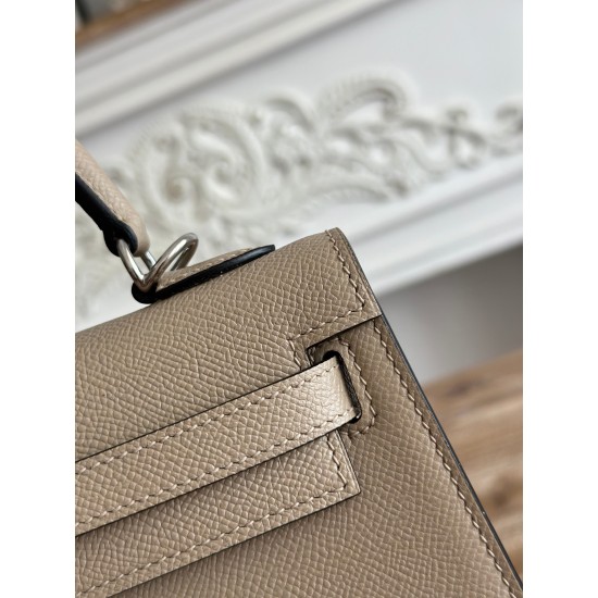 Kelly imported Epsom leather semi handmade hand sewn wax thread Kelly imported Epsom leather semi handmade hand sewn wax thread