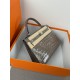 KL25 Amber Yellow Highlighting Nile Crocodile Skin Kelly 25cm
