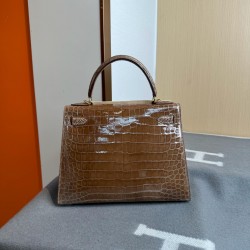 KL28 High Light Nile Crocodile Skin Kelly 28cm