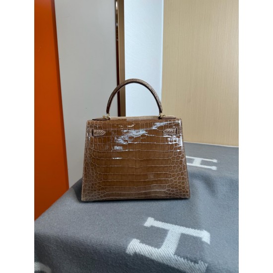 KL28 High Light Nile Crocodile Skin Kelly 28cm