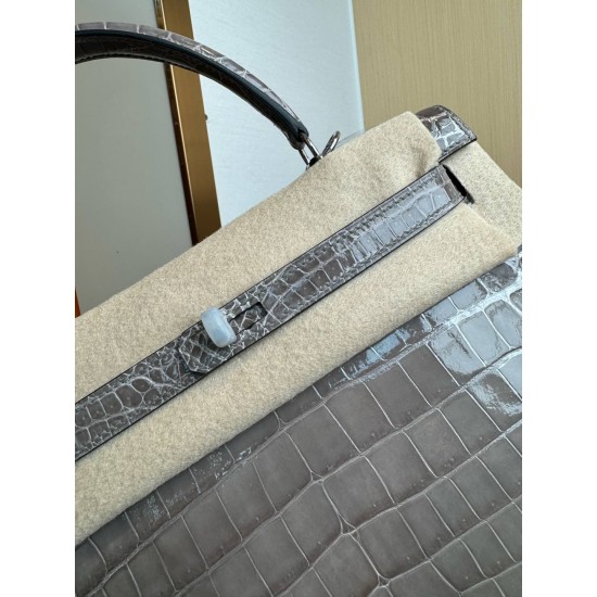 KL28 High Light Nile Crocodile Skin Kelly 28cm