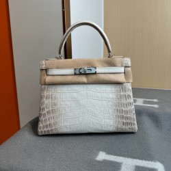 KL28 High Light Nile Crocodile Skin Kelly 28cm