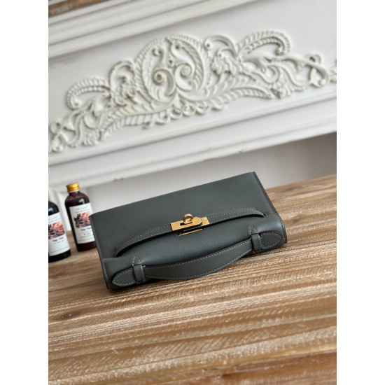 Kelly imported Epsom leather semi handmade hand sewn wax thread Kelly imported Epsom leather semi handmade hand sewn wax thread
