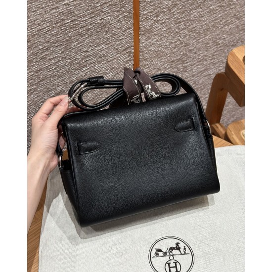 Men's Kelly messenger bag 25cm imported Evercolor leather from the factory Men's Kelly messenger bag 25cm imported Evercolor leather from the factory