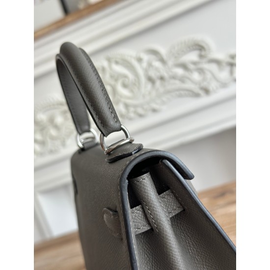 Kelly imported Epsom leather semi handmade hand sewn wax thread Kelly imported Epsom leather semi handmade hand sewn wax thread