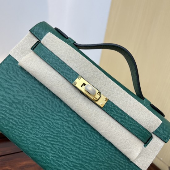 KL22 Velvet Green Kelly 1st Generation French Haas Leather Factory Epsom Original Palm Print Leather KL22 Velvet Green Kelly 1st Generation French Haas Leather Factory Epsom Original Palm Print Leather