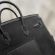 Birkin 25cm cargo canvas bag newly released this year with canvas splicing swift leather/silver buckle Birkin 25cm cargo canvas bag newly released this year with canvas splicing swift leather/silver buckle