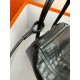 Lindy26 crocodile skin black