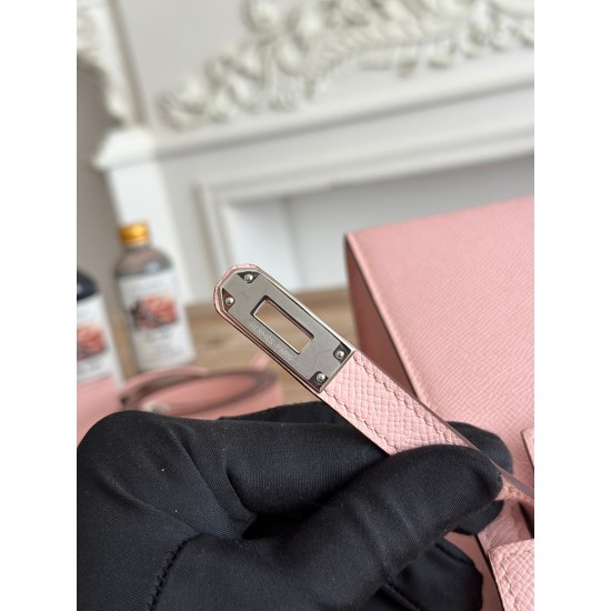 Kelly imported Epsom leather semi handmade hand sewn wax thread Kelly imported Epsom leather semi handmade hand sewn wax thread