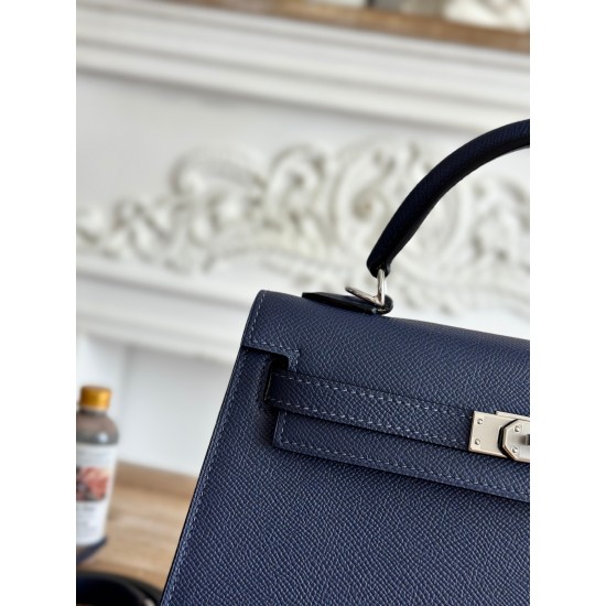 Kelly imported Epsom leather semi handmade hand sewn wax thread Kelly imported Epsom leather semi handmade hand sewn wax thread