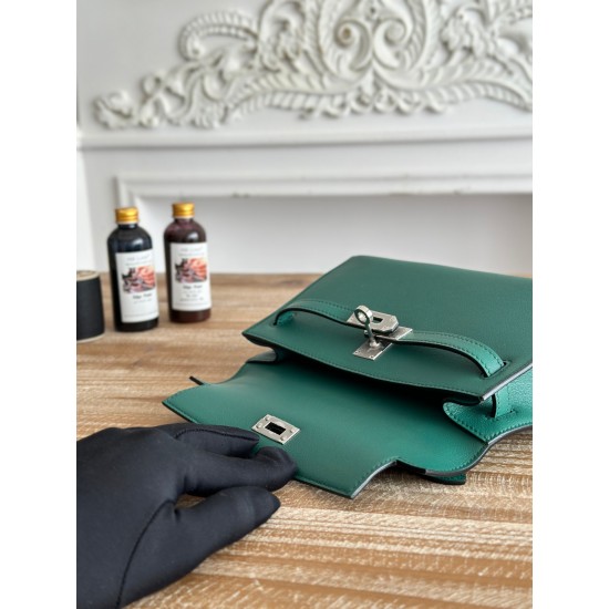 Kelly imported Epsom leather semi handmade hand sewn wax thread