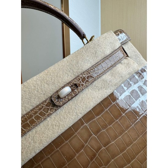 KL28 High Light Nile Crocodile Skin Kelly 28cm