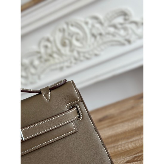 Kelly imported Epsom leather semi handmade hand sewn wax thread