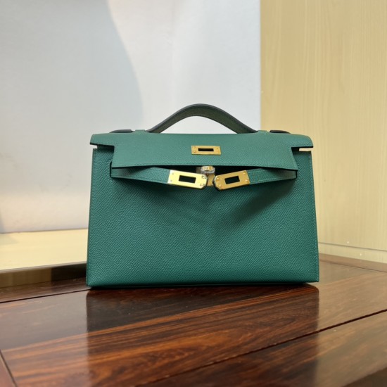 KL22 Velvet Green Kelly 1st Generation French Haas Leather Factory Epsom Original Palm Print Leather KL22 Velvet Green Kelly 1st Generation French Haas Leather Factory Epsom Original Palm Print Leather