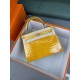 KL25 Amber Yellow Highlighting Nile Crocodile Skin Kelly 25cm KL25 Amber Yellow Highlighting Nile Crocodile Skin Kelly 25cm