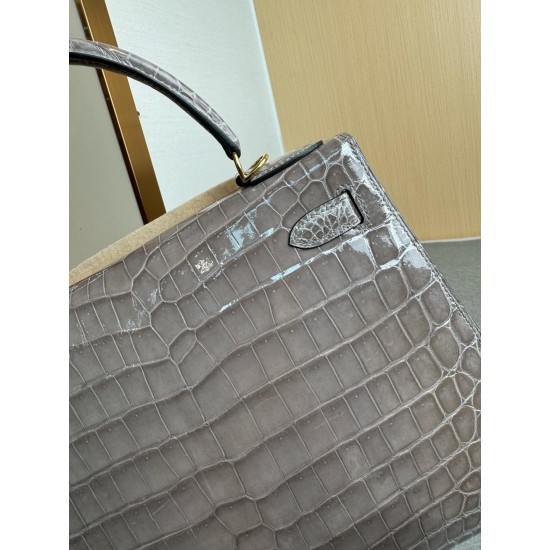KL28 High Light Nile Crocodile Skin Kelly 28cm