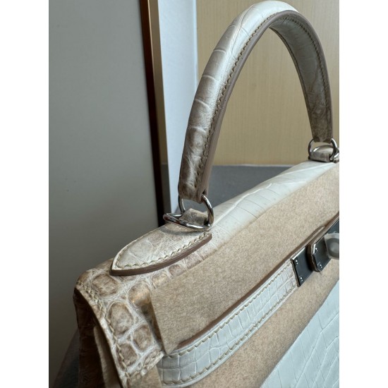 KL28 High Light Nile Crocodile Skin Kelly 28cm