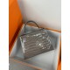 KL25 Amber Yellow Highlighting Nile Crocodile Skin Kelly 25cm
