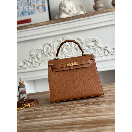Kelly imported Epsom leather semi handmade hand sewn wax thread Kelly imported Epsom leather semi handmade hand sewn wax thread