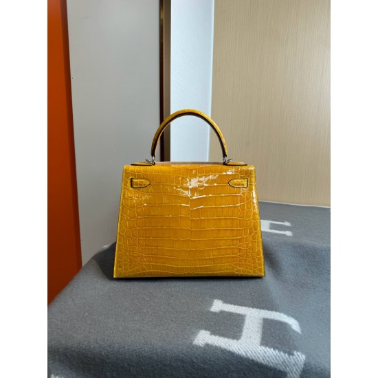 KL28 High Light Nile Crocodile Skin Kelly 28cm