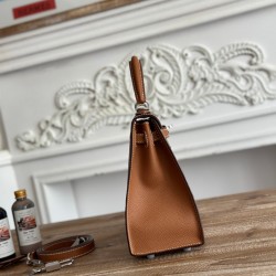 Kelly imported Epsom leather semi handmade hand sewn wax thread