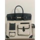 Swift Leather Black Birkin HAC 40cm Cargo Canvas Series Swift Leather Black Birkin HAC 40cm Cargo Canvas Series