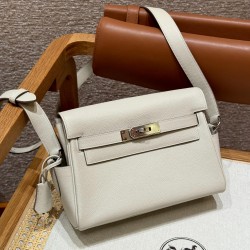 Men's Kelly messenger bag 25cm imported Evercolor leather from the factory
