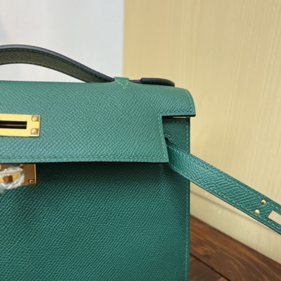 Kelly imported Epsom leather semi handmade hand sewn wax thread Kelly imported Epsom leather semi handmade hand sewn wax thread