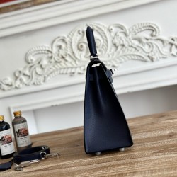 Kelly imported Epsom leather semi handmade hand sewn wax thread
