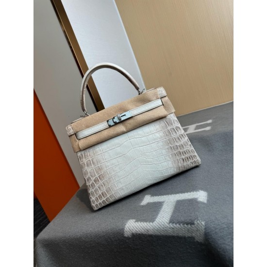 KL28 High Light Nile Crocodile Skin Kelly 28cm