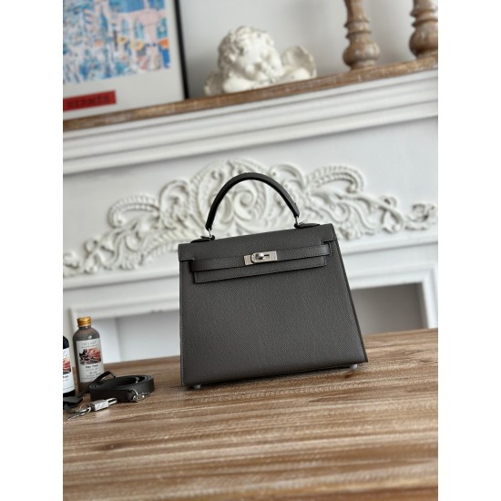 Kelly imported Epsom leather semi handmade hand sewn wax thread Kelly imported Epsom leather semi handmade hand sewn wax thread