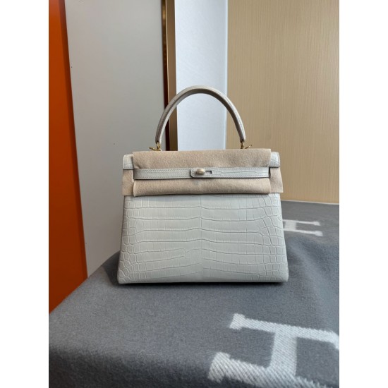 KL28 High Light Nile Crocodile Skin Kelly 28cm