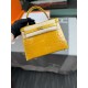 KL25 Amber Yellow Highlighting Nile Crocodile Skin Kelly 25cm