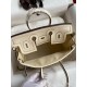Hand sewn Birkin 25cm Cargo swift woven fabric with creamy silver buckle