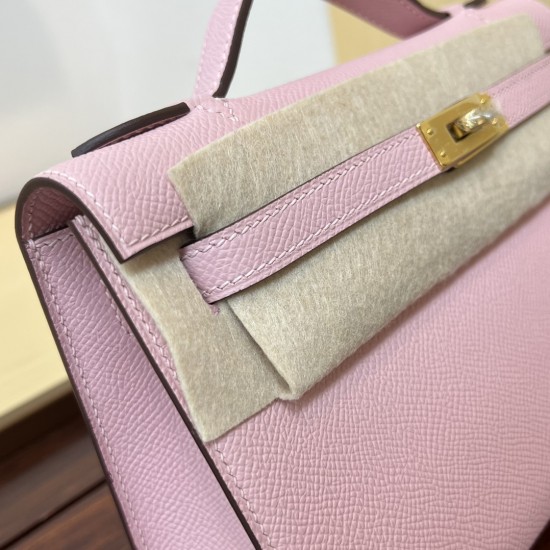Kelly imported Epsom leather semi handmade hand sewn wax thread