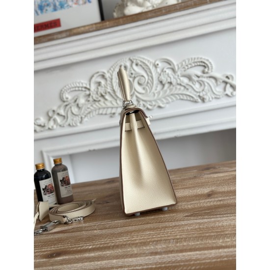 Kelly imported Epsom leather semi handmade hand sewn wax thread Kelly imported Epsom leather semi handmade hand sewn wax thread
