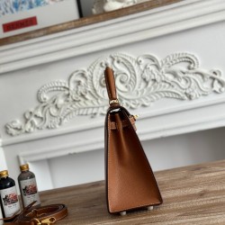 Kelly imported Epsom leather semi handmade hand sewn wax thread
