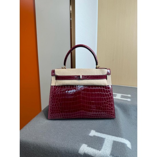 KL28 High Light Nile Crocodile Skin Kelly 28cm