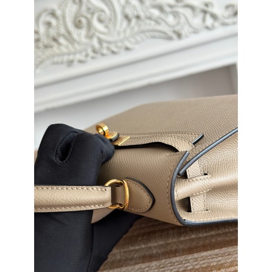 Kelly imported Epsom leather semi handmade hand sewn wax thread