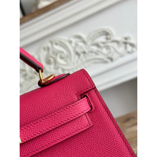 Kelly imported Epsom leather semi handmade hand sewn wax thread