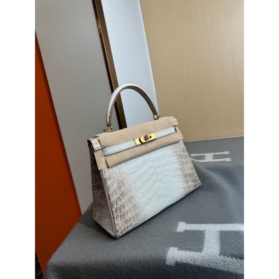KL28 High Light Nile Crocodile Skin Kelly 28cm