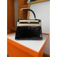 KL25 Amber Yellow Highlighting Nile Crocodile Skin Kelly 25cm KL25 Amber Yellow Highlighting Nile Crocodile Skin Kelly 25cm