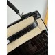 KL25 Amber Yellow Highlighting Nile Crocodile Skin Kelly 25cm KL25 Amber Yellow Highlighting Nile Crocodile Skin Kelly 25cm