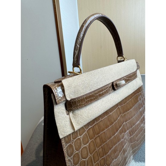 KL28 High Light Nile Crocodile Skin Kelly 28cm