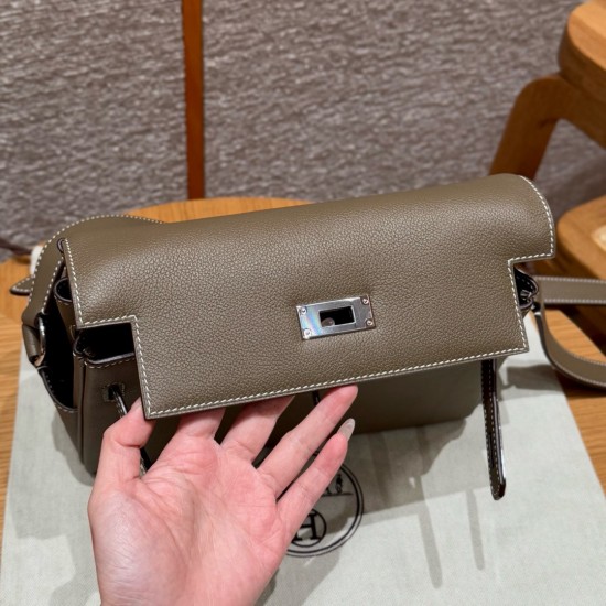 Men's Kelly messenger bag 25cm imported Evercolor leather from the factory Men's Kelly messenger bag 25cm imported Evercolor leather from the factory