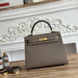 Kelly imported Epsom leather semi handmade hand sewn wax thread